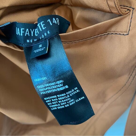 Lafayette 148 New York Reversible Brown Rust Zipper Jacket Windbreaker small - Picture 9 of 9